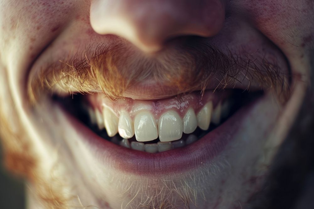 Man smiling teeth adult smile.