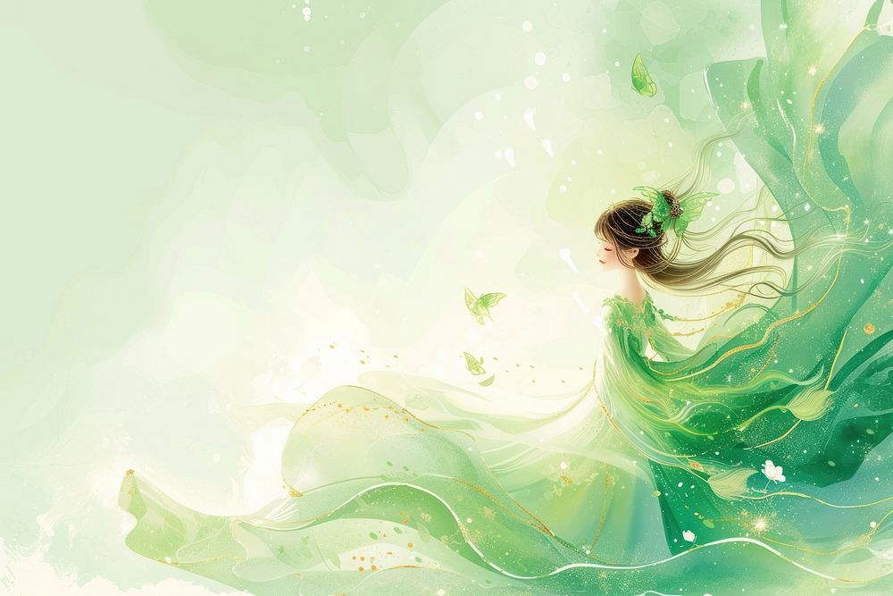 Fairy with natural green backgrounds adult.