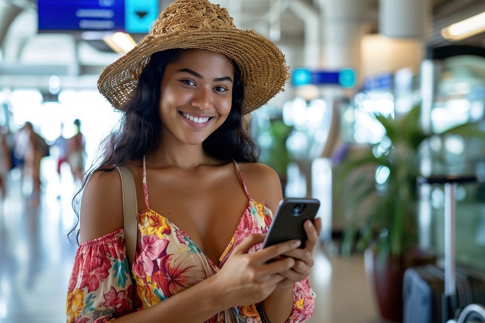 Happy Samoan girls smiling travel selfie.