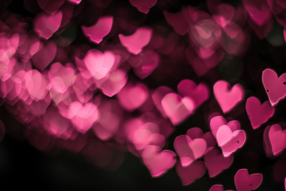  Heart bokeh backgrounds light pink. AI generated Image by rawpixel.