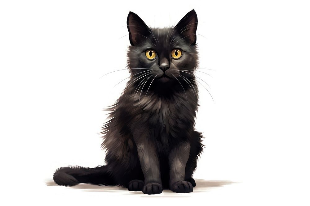 Black Cat mammal animal pet. AI generated Image by rawpixel.