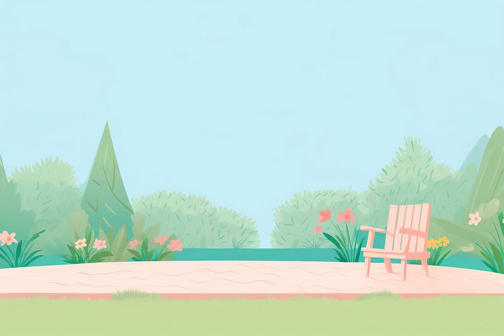  Garden furniture outdoors nature. AI generated Image by rawpixel.