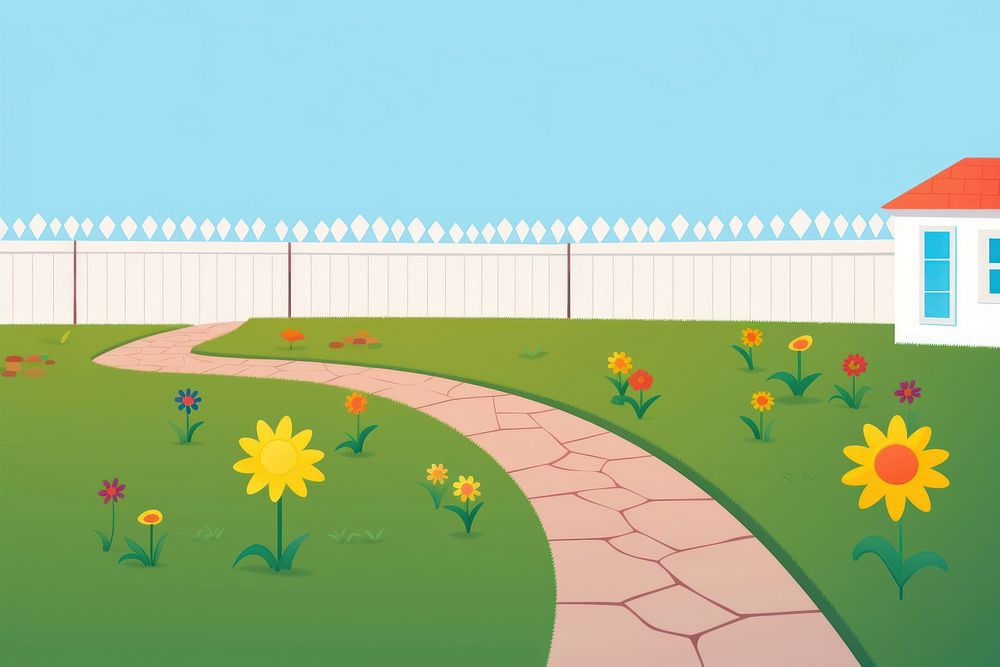  Flower garden landscape outdoors nature. AI generated Image by rawpixel.