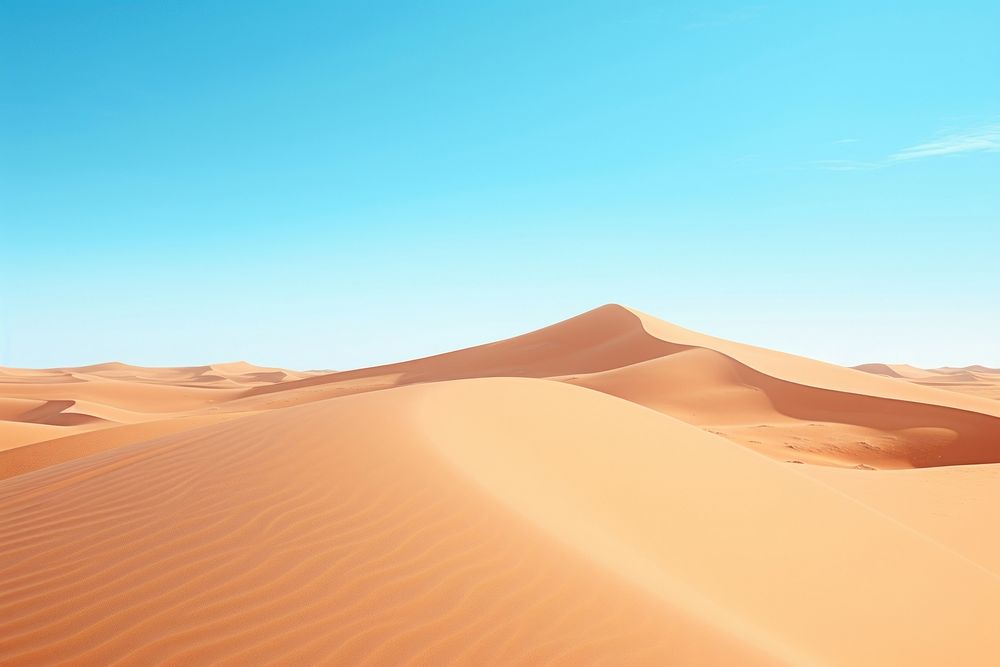 Sand dunes sky landscape outdoors. AI generated Image by rawpixel.