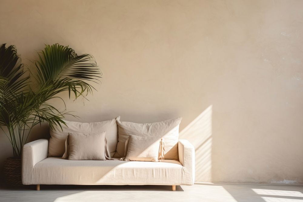 Plain sofa architecture furniture cushion.