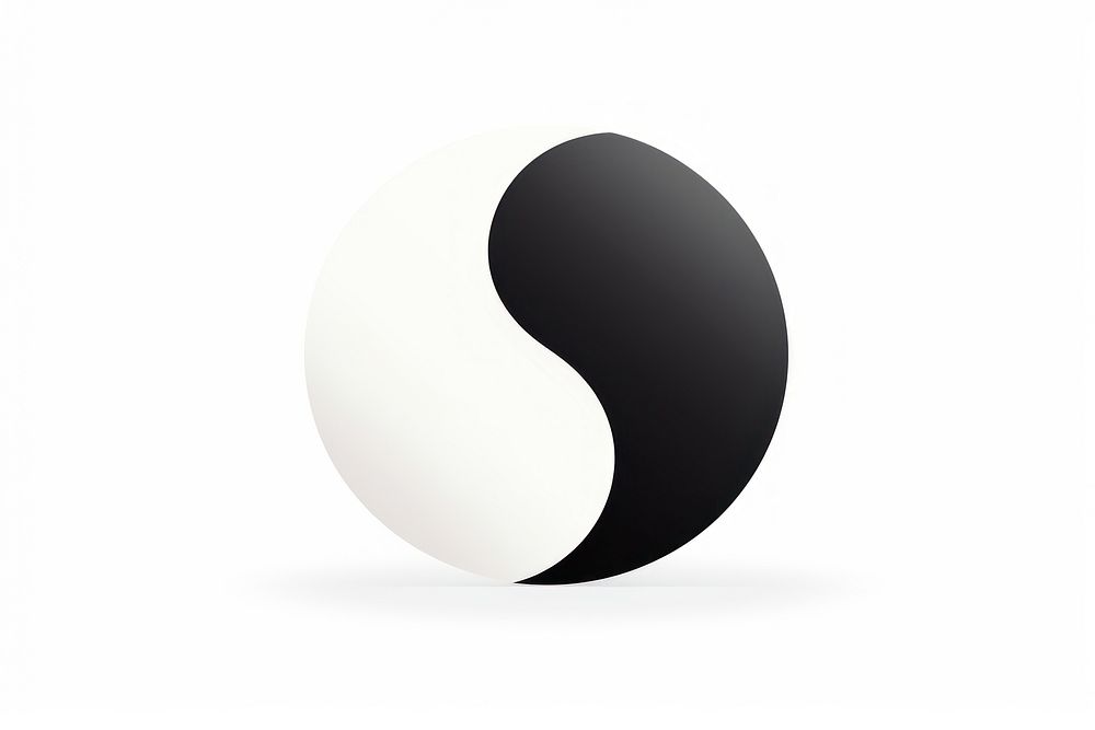 Yin yang symbol white background astronomy outdoors. AI generated Image by rawpixel.