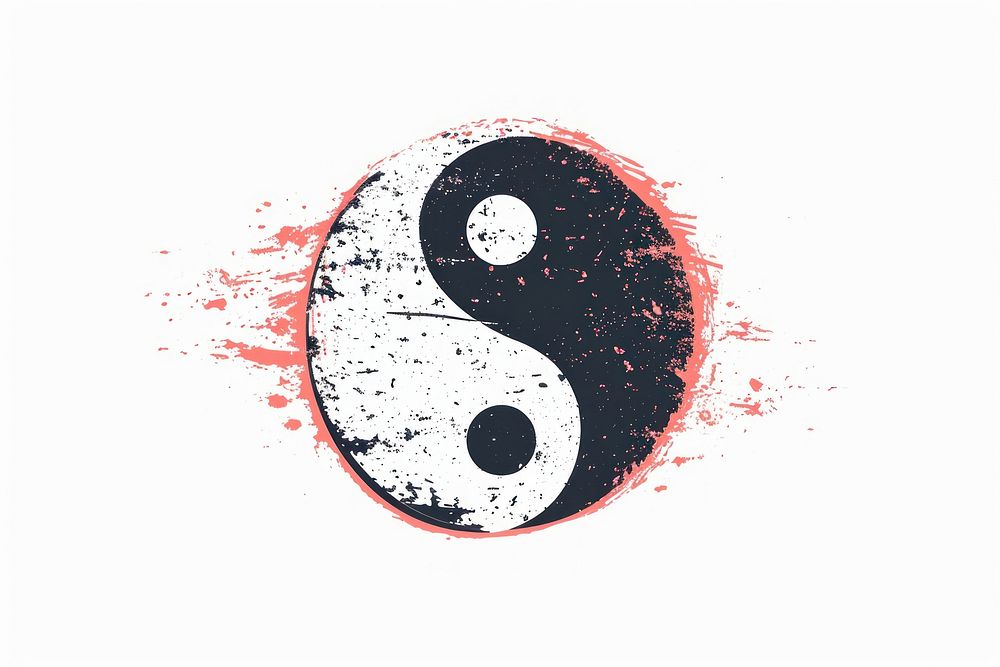 Yin yang number symbol creativity. AI generated Image by rawpixel.