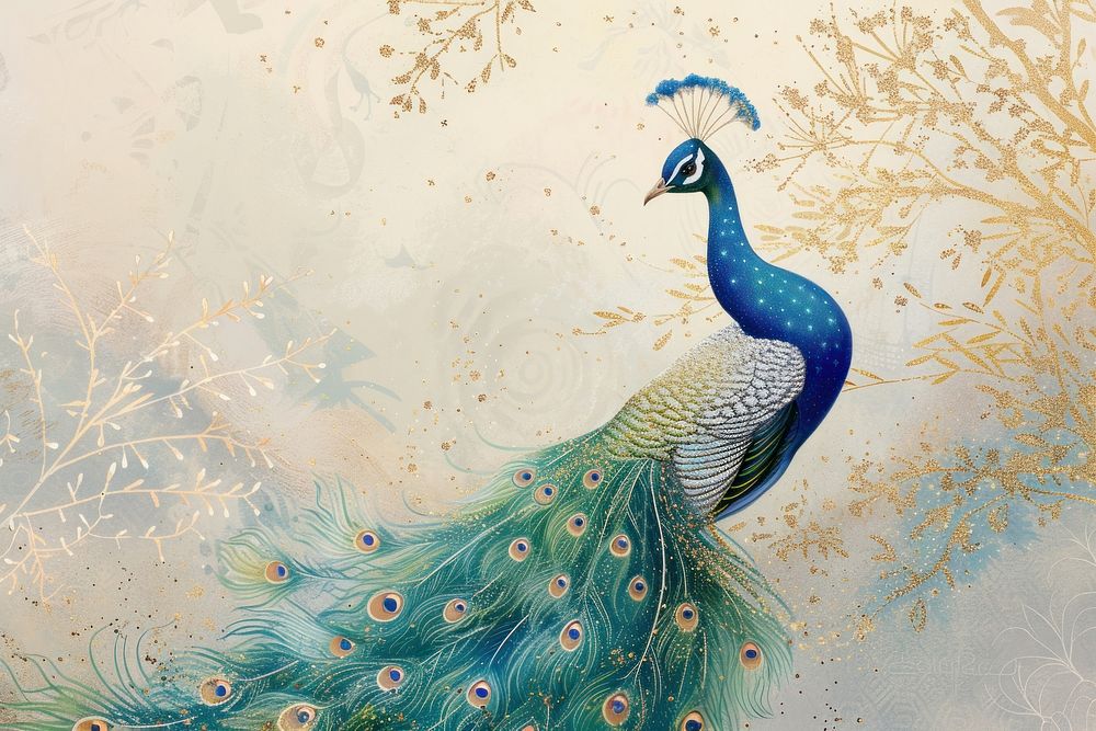 Peacock with natural backgrounds animal bird.