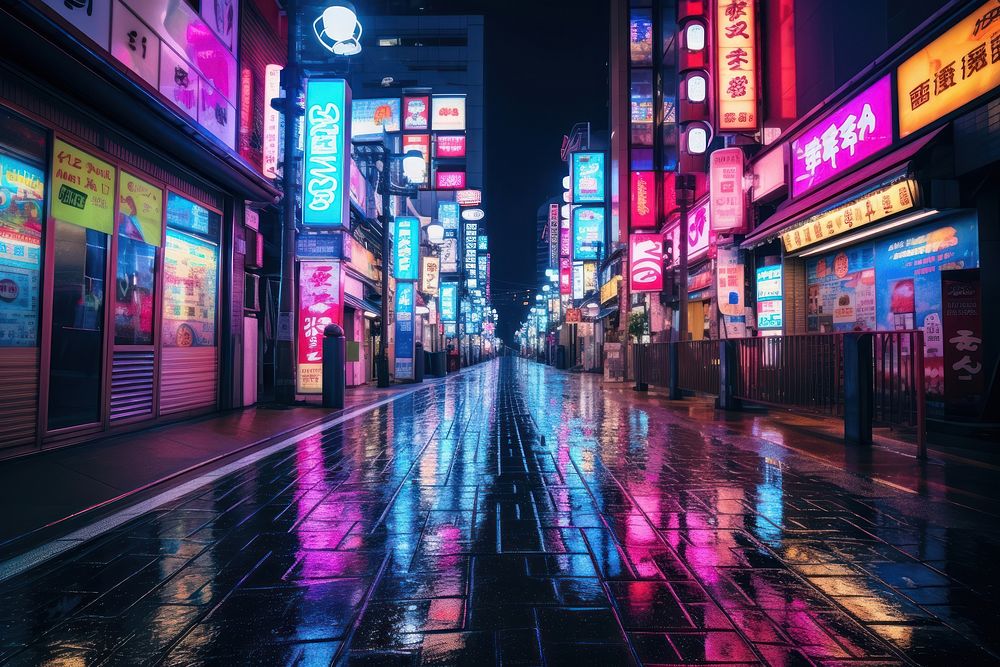 Nightlife street architecture metropolis. | Premium Photo - rawpixel