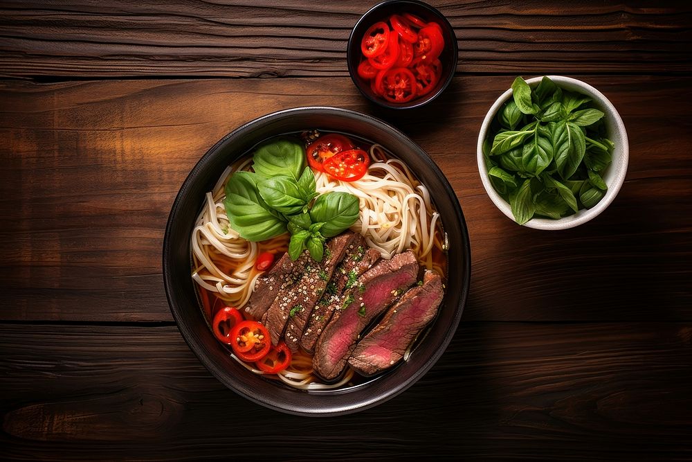 Vietnamese pho noodle bowls soup | Free Photo - rawpixel
