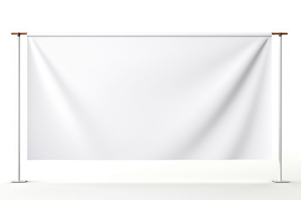Banner mockup white white background electronics. AI generated Image by rawpixel.
