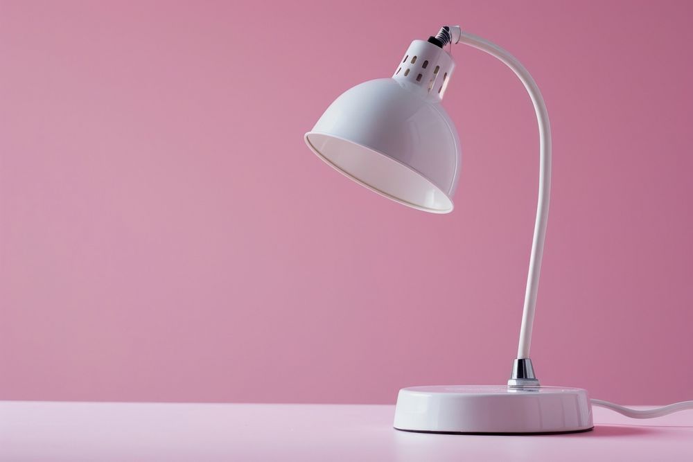 White lamp lampshade lighting pink. AI generated Image by rawpixel.
