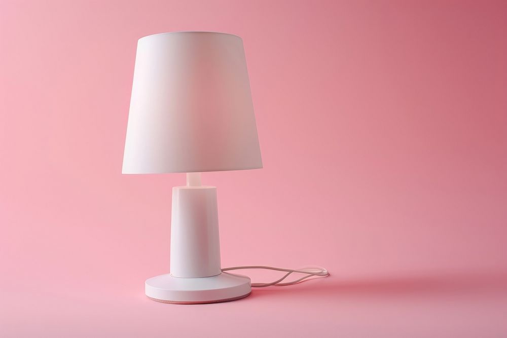 White lamp lampshade pink electricity. AI generated Image by rawpixel.