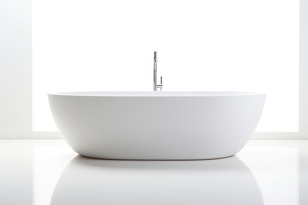 Bathhub bathtub white white background. AI generated Image by rawpixel.