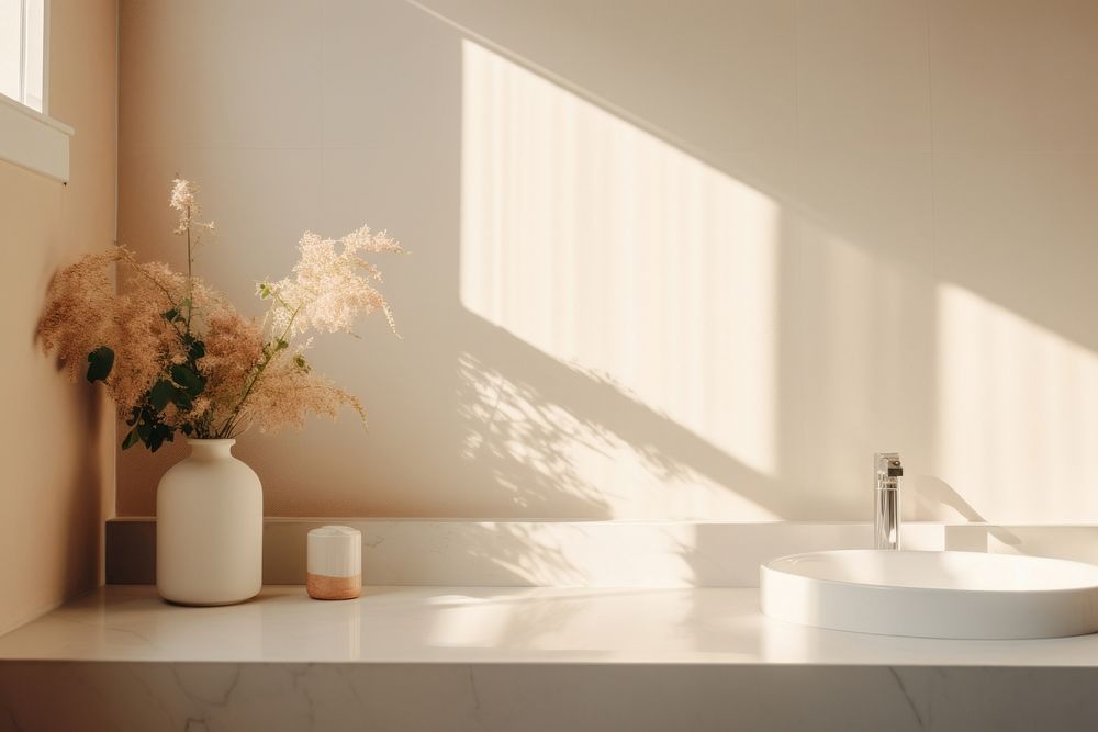 Bathroom window flower plant. AI generated Image by rawpixel.