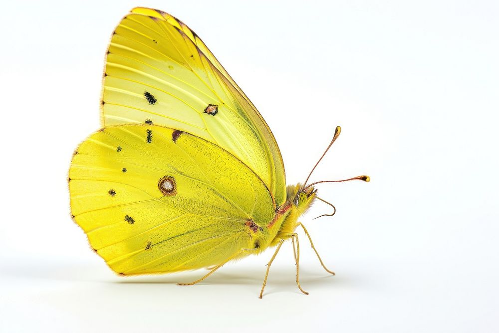 Cloudless sulphur butterfly animal insect white background. AI generated Image by rawpixel.