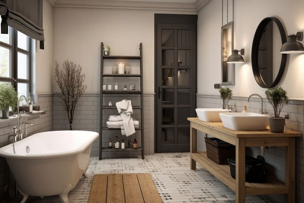 FARMHOUSE CHIC BATHROOM bathroom bathtub house. 