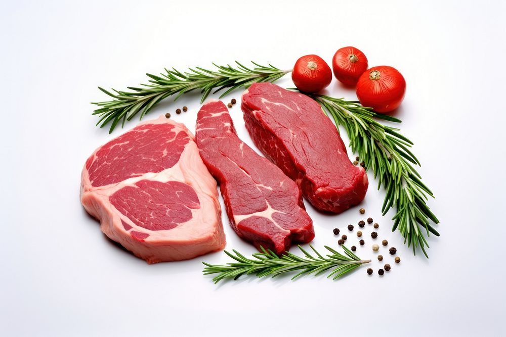 Beef steak ingredients meat food pork.