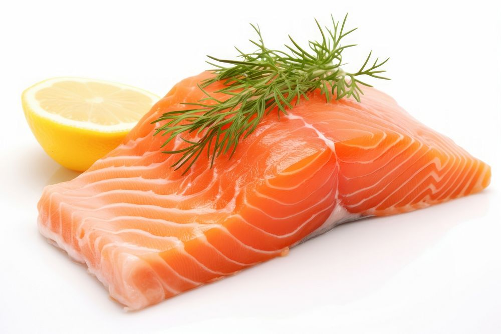 Salmon steak ingredients salmon seafood meat.