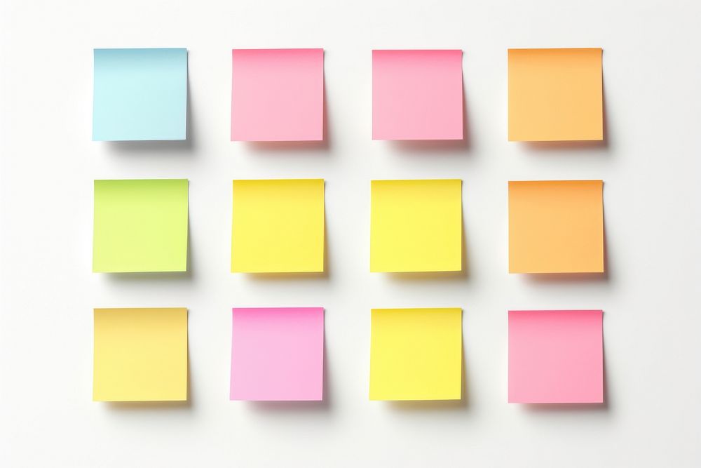 Sticky notes backgrounds paper white background. AI generated Image by rawpixel.