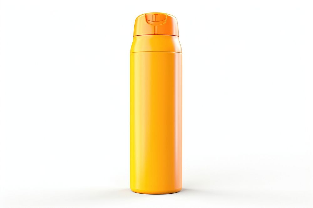 Sun screen bottle white background cosmetics cylinder. AI generated Image by rawpixel.