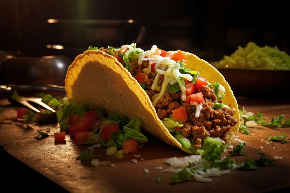 Taco food vegetable freshness. AI generated Image by rawpixel.