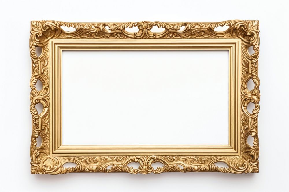Vintage gold frame backgrounds white background architecture. AI generated Image by rawpixel.