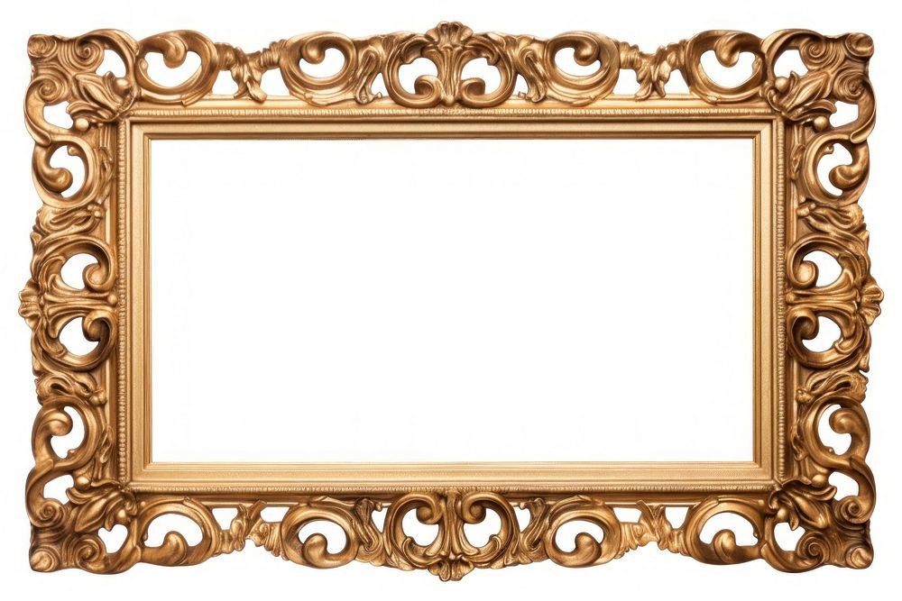 Vintage gold frame white background architecture decoration. AI generated Image by rawpixel.