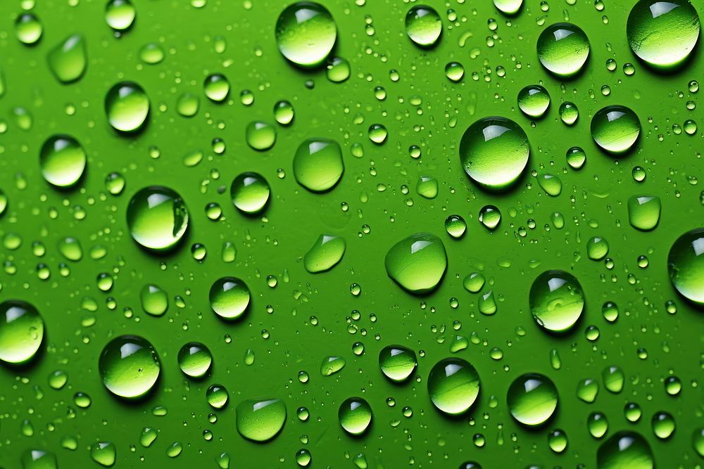  Water drops scattered texture background backgrounds green leaf. 