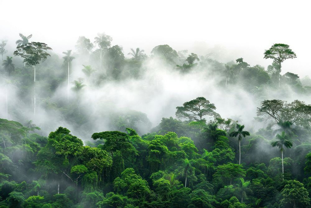 Amazon rainforest vegetation outdoors woodland.
