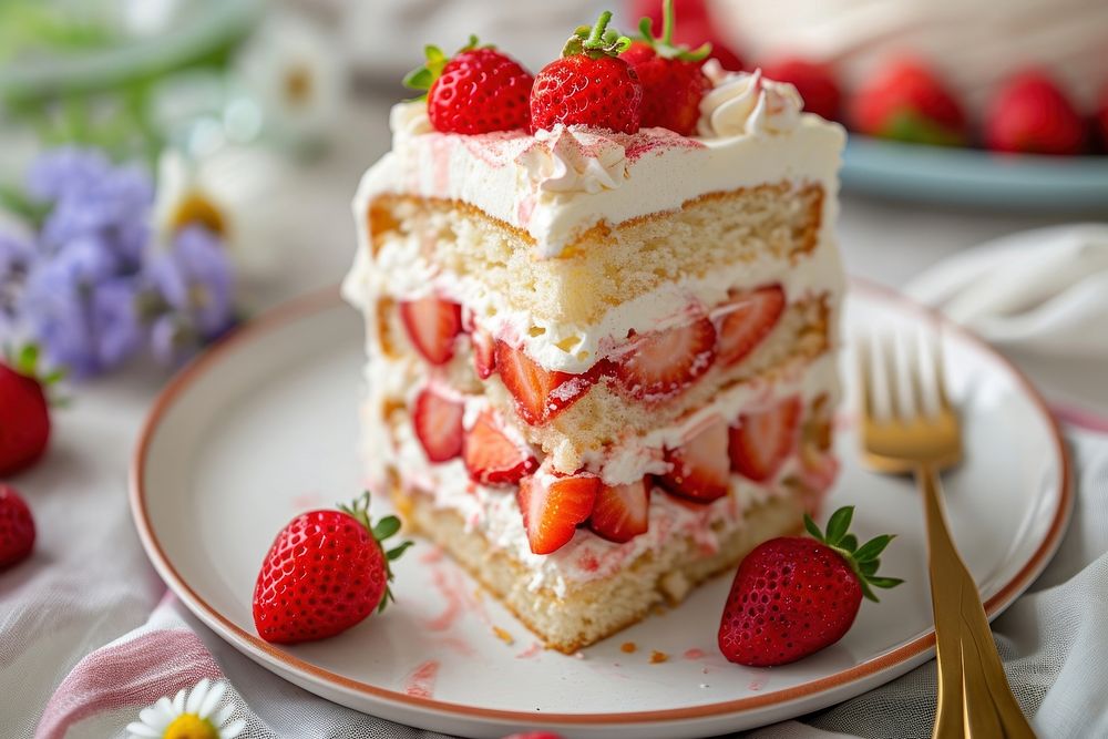 Strawberry short cake food dessert | Premium Photo - rawpixel