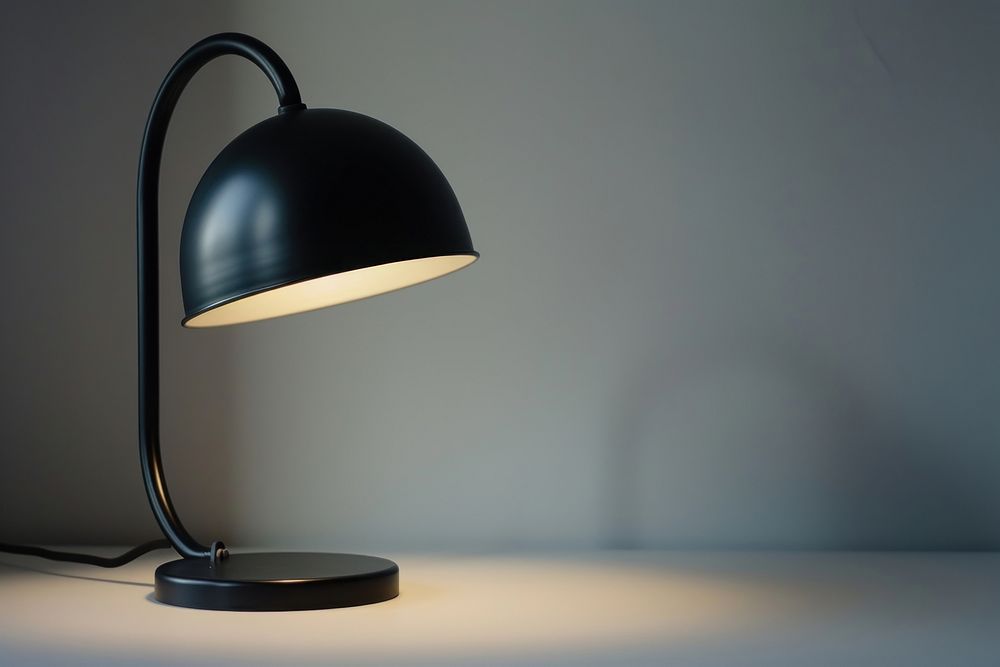 Black lamp lampshade illuminated technology. AI generated Image by rawpixel.