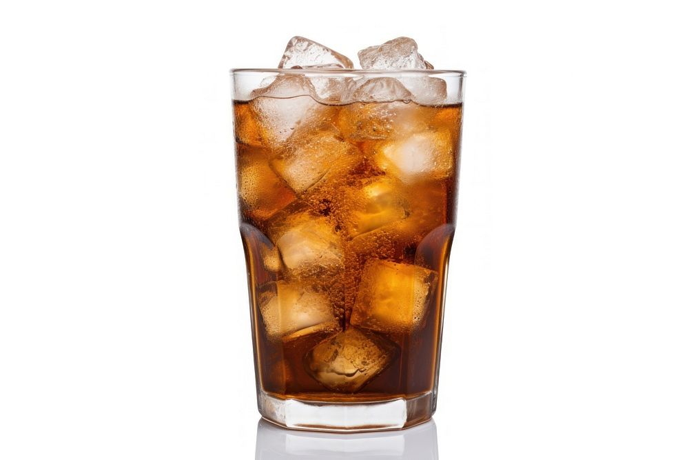 Brown soda glass ice cocktail. AI generated Image by rawpixel.