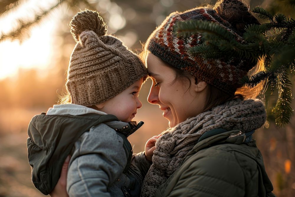 Mother talking to her child outdoors human happy. AI generated Image by rawpixel.