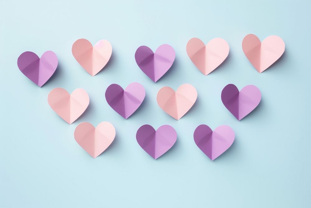  Paper crafted hearts backgrounds celebration creativity. AI generated Image by rawpixel.