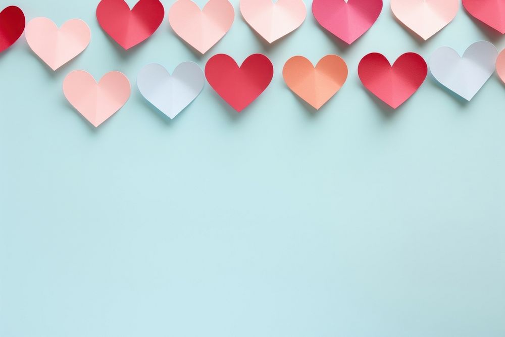  Paper crafted hearts backgrounds celebration decoration. AI generated Image by rawpixel.