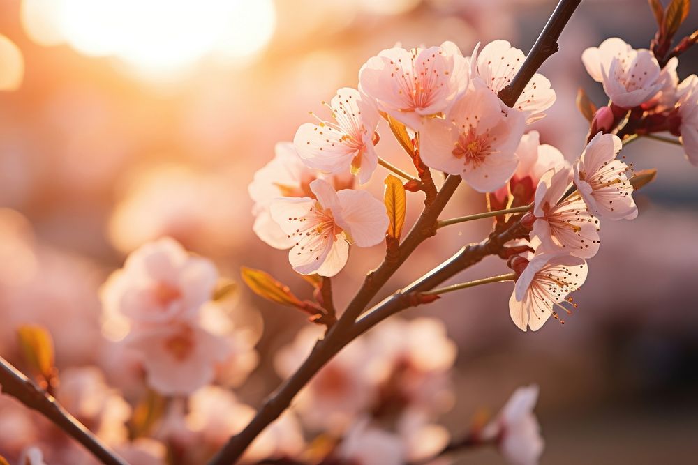 Sakura outdoors blossom flower.