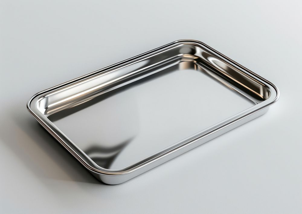 Medical Tray stainless steel tray white background rectangle.