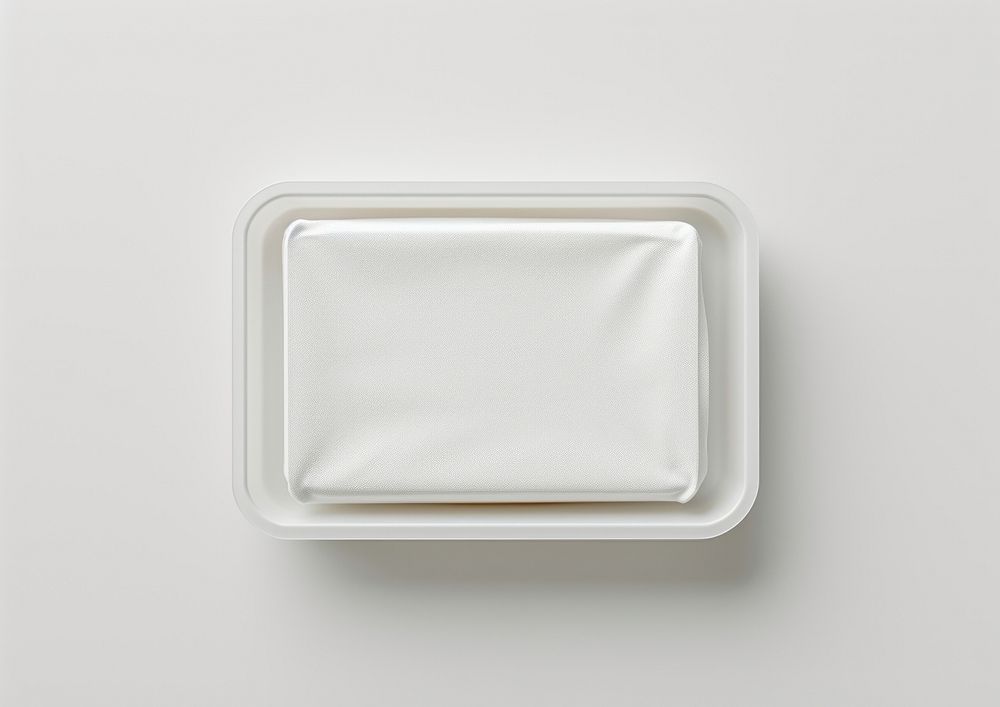 Disinfection Cotton Tray white tray white background.