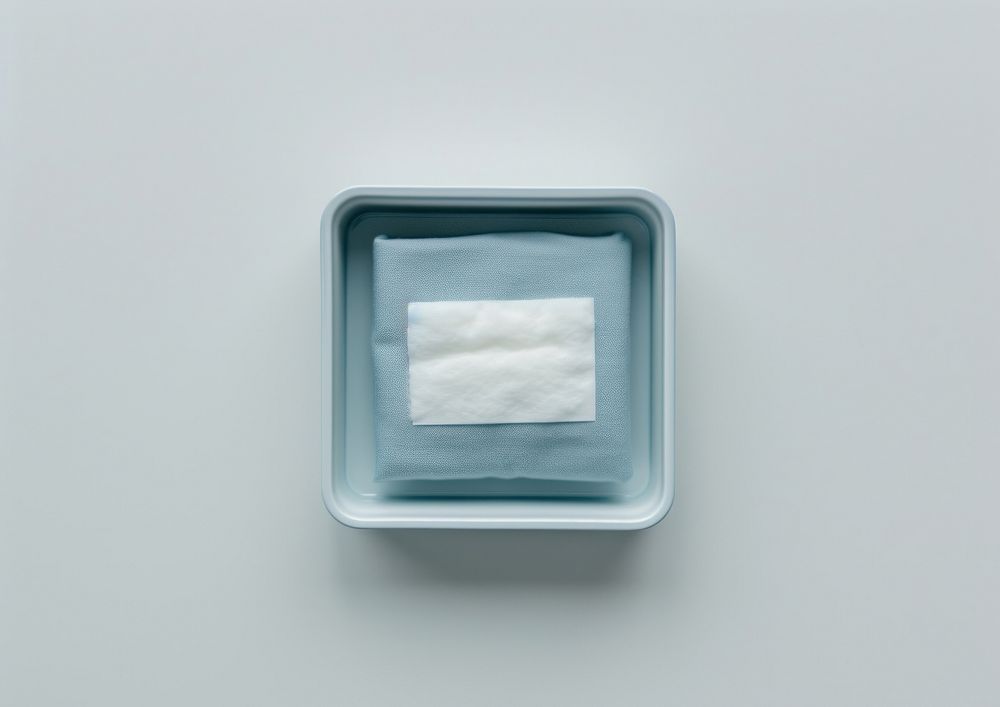 Disinfection Cotton Tray white rectangle porcelain.