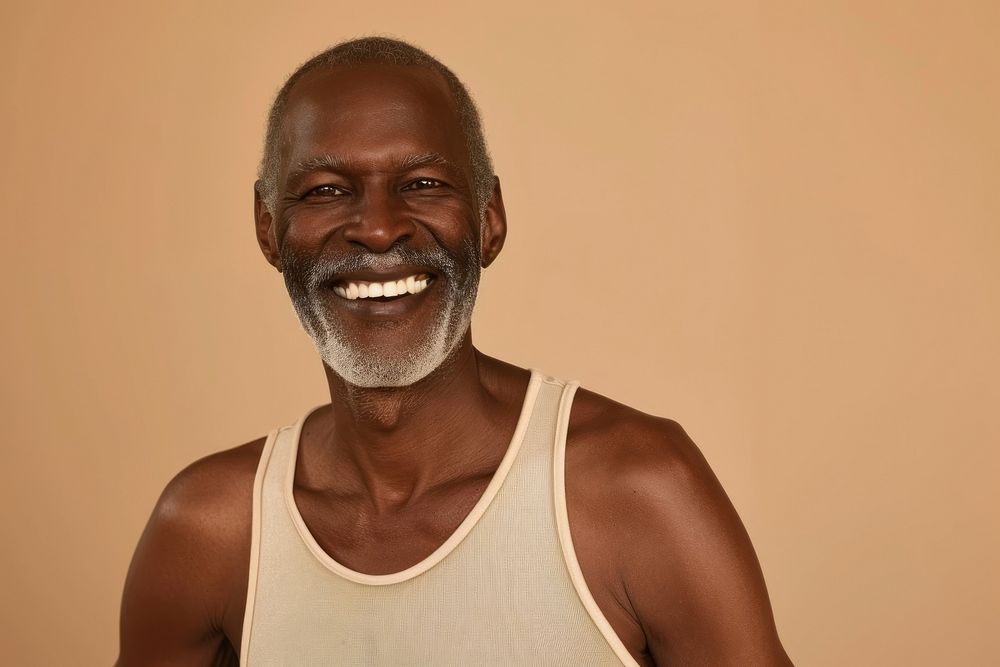 African american man portrait adult smile.