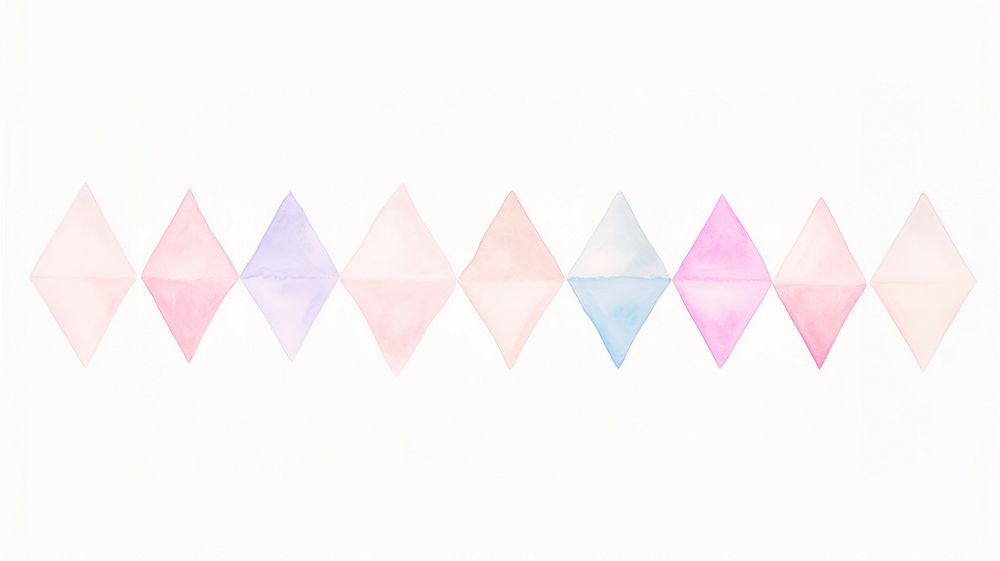 Rhombuses as divider watercolour illustration backgrounds paper creativity.