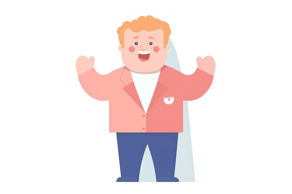  Architect man cartoon white background representation. AI generated Image by rawpixel.