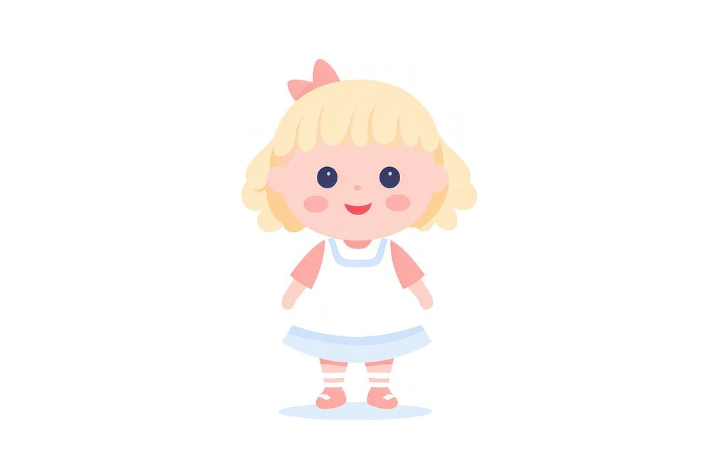  Baby girl cartoon child cute. AI generated Image by rawpixel.