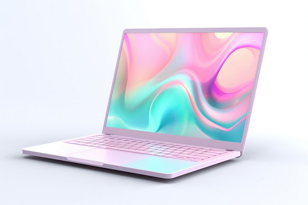 Laptop laptop computer white background.