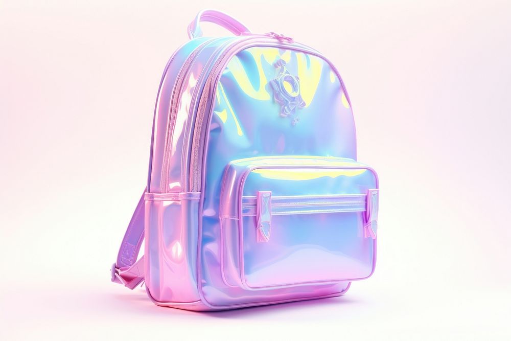 School bag backpack white background translucent.