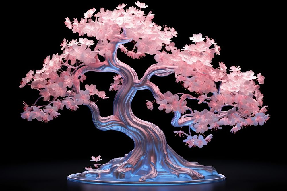 Sakura bonsai plant tree.