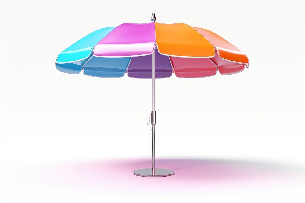 Beach mat with umbrella white background architecture protection.
