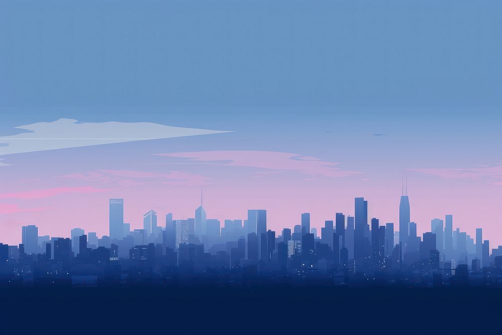 Skyline city architecture silhouette.
