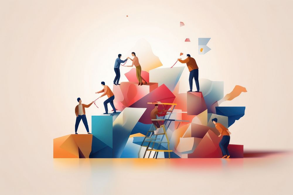 Art togetherness cooperation creativity. AI generated Image by rawpixel.